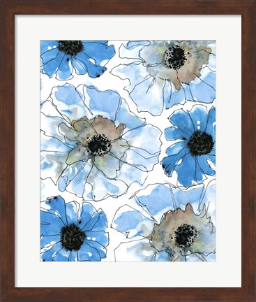 Framed Water Blossoms II Print