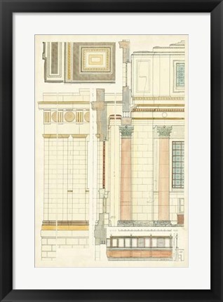 Framed Architect&#39;s Plan V Print