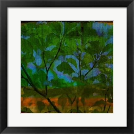 Framed Abstract Leaf Study V Print