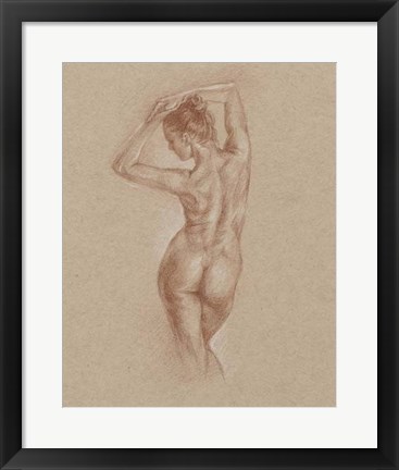 Framed Standing Figure Study I Print