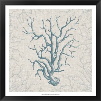 Framed Coral Motif II Print