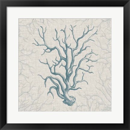 Framed Coral Motif II Print