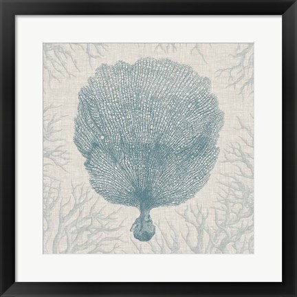 Framed Coral Motif III Print