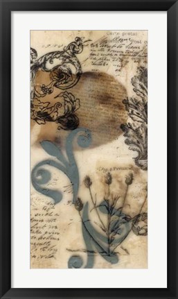 Framed Encaustic Ephemera I Print