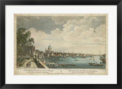 Framed West View of London Print