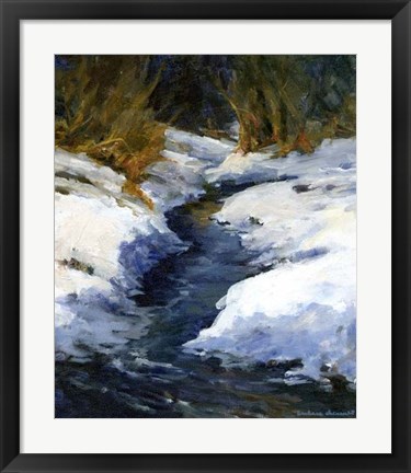 Framed Snow on the Banks Print