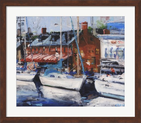 Framed Annapolis Wharf Print