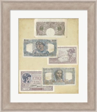 Framed Antique Currency II Print