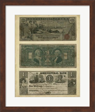 Framed Antique Currency V Print