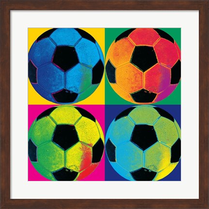 Framed Ball Four-Soccer Print