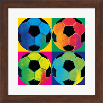 Framed Ball Four-Soccer Print