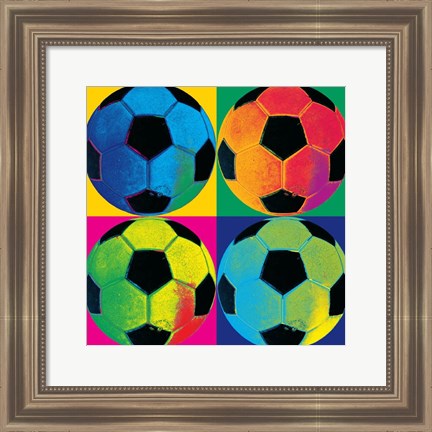 Framed Ball Four-Soccer Print