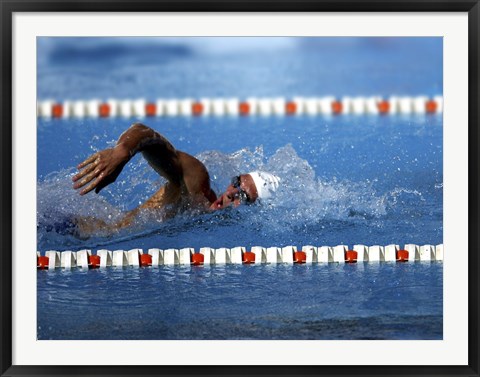 Framed US Navy Swimmer Print