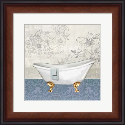 Framed Garden Bath I Print