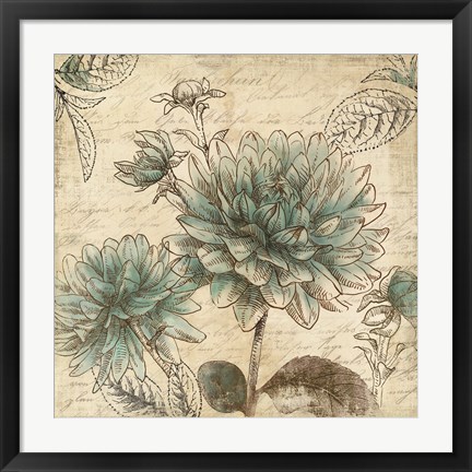 Framed Blue Botanical II Print