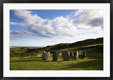 Framed Drombeg Stone Circle, Near Glandore, County Cork, Ireland Print