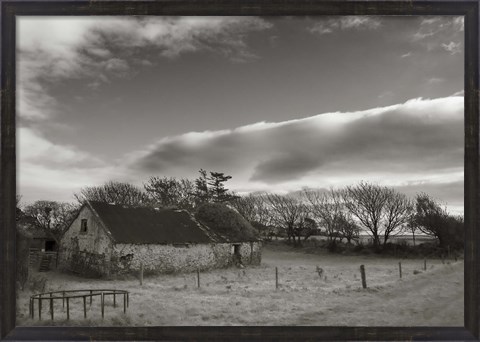 Framed Old Unused Farm near Ballyvooney, The Copper Coast, County Waterford, Ireland Print
