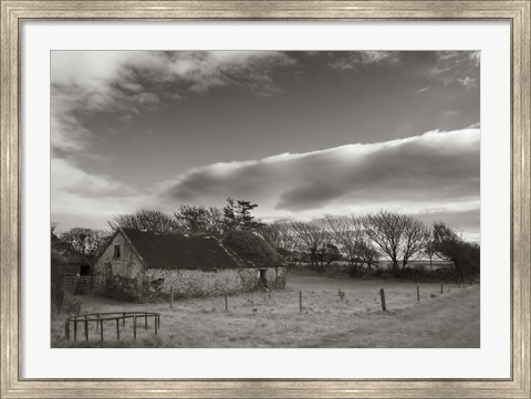 Framed Old Unused Farm near Ballyvooney, The Copper Coast, County Waterford, Ireland Print