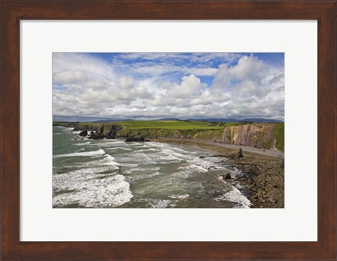 Framed Ballydowane Cove on the Copper Coast, County Waterford, Ireland Print