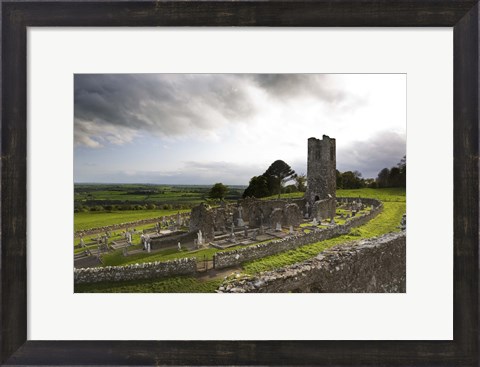 Framed Remains of the Church on St Patrick&#39;s Hill, Slane, Co Meath, Ireland Print