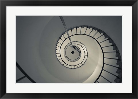 Framed Spiral staircase in a lighthouse, Cabo Santa Maria Lighthouse, La Paloma, Rocha Department, Uruguay Print