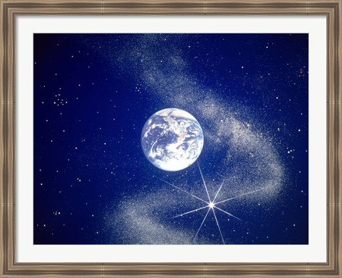 Framed Earth scene from Space Print