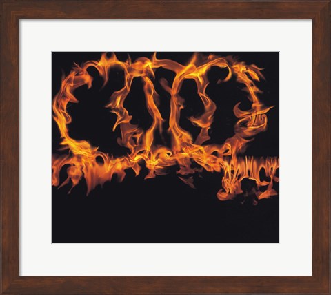 Framed Rings of Flames Print