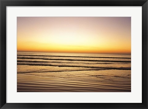 Framed Sunset View over Sea Print