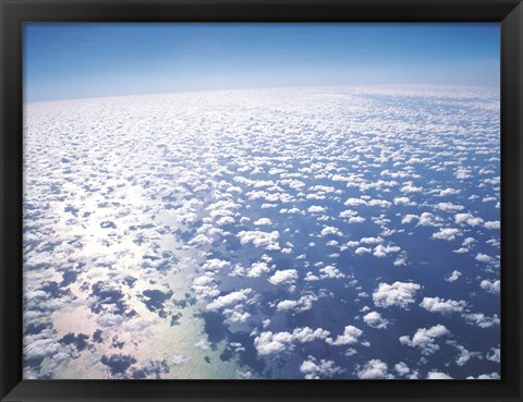 Framed Aerial View Of Clouds And Sky Print