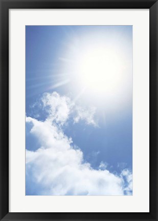 Framed Cloudy Sky, Lens Flare Print