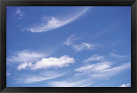 Framed Wispy Clouds in Sky Print