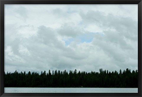 Framed Clouds over a Lake at Dawn, Lake Almanor, California Print