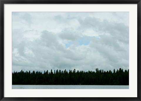 Framed Clouds over a Lake at Dawn, Lake Almanor, California Print