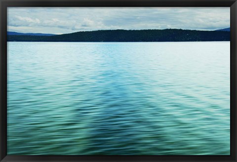 Framed Lake at Dawn, Lake Almanor, California Print