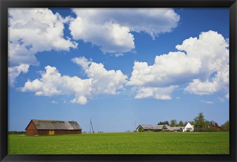 Framed Farmhouse in a field, Loksa, Lahemaa National Park, Tallinn, Estonia Print