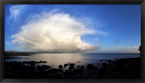 Framed Cumulus clouds over the sea, Gold Coast, Dungarvan, County Waterford, Republic Of Ireland Print