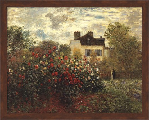 Framed Artist&#39;s Garden in Argenteuil Print