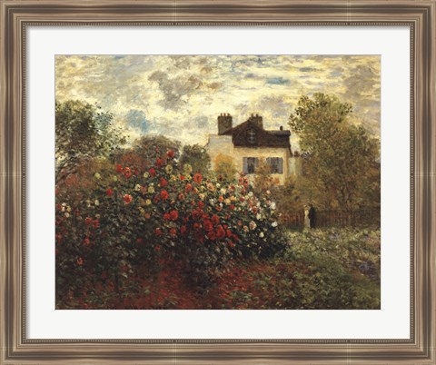 Framed Artist&#39;s Garden in Argenteuil Print