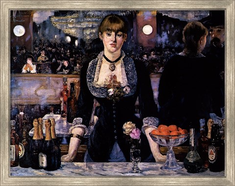 Framed Bar at the Folies-Bergere Print