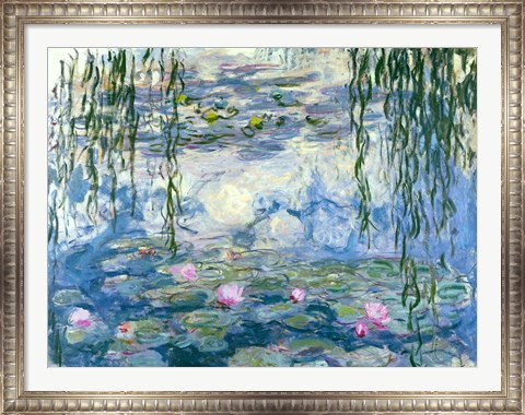 Framed Waterlilies, 1916-19 Print