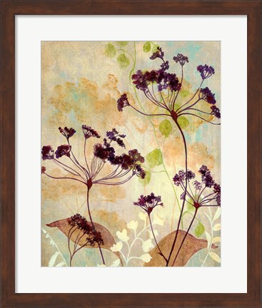 Framed Plum Silhouetter Ii Print