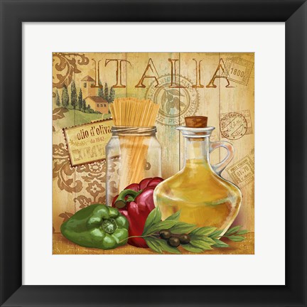 Framed Italian Kitchen II Print