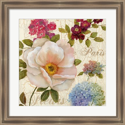 Framed Paris Fleurs Print