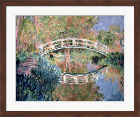 Framed Japanese Bridge, Giverny, 1892 Print