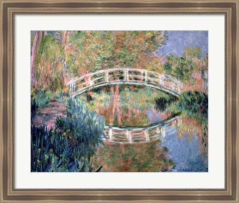 Framed Japanese Bridge, Giverny, 1892 Print