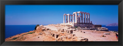 Framed Poseidon Cape Sounion Greece Print