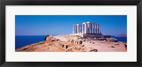 Framed Poseidon Cape Sounion Greece Print