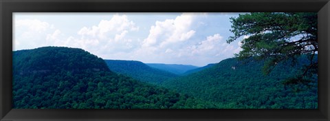 Framed Mountain range, Milligans Overlook Creek Falls State Park, Pikeville, Bledsoe County, Tennessee, USA Print