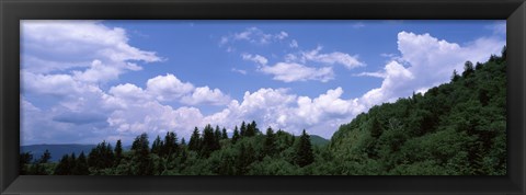 Framed Clouds over mountains, Cherokee, Blue Ridge Parkway, North Carolina, USA Print