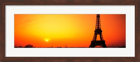 Framed Eiffel Tower sunrise Paris France Print